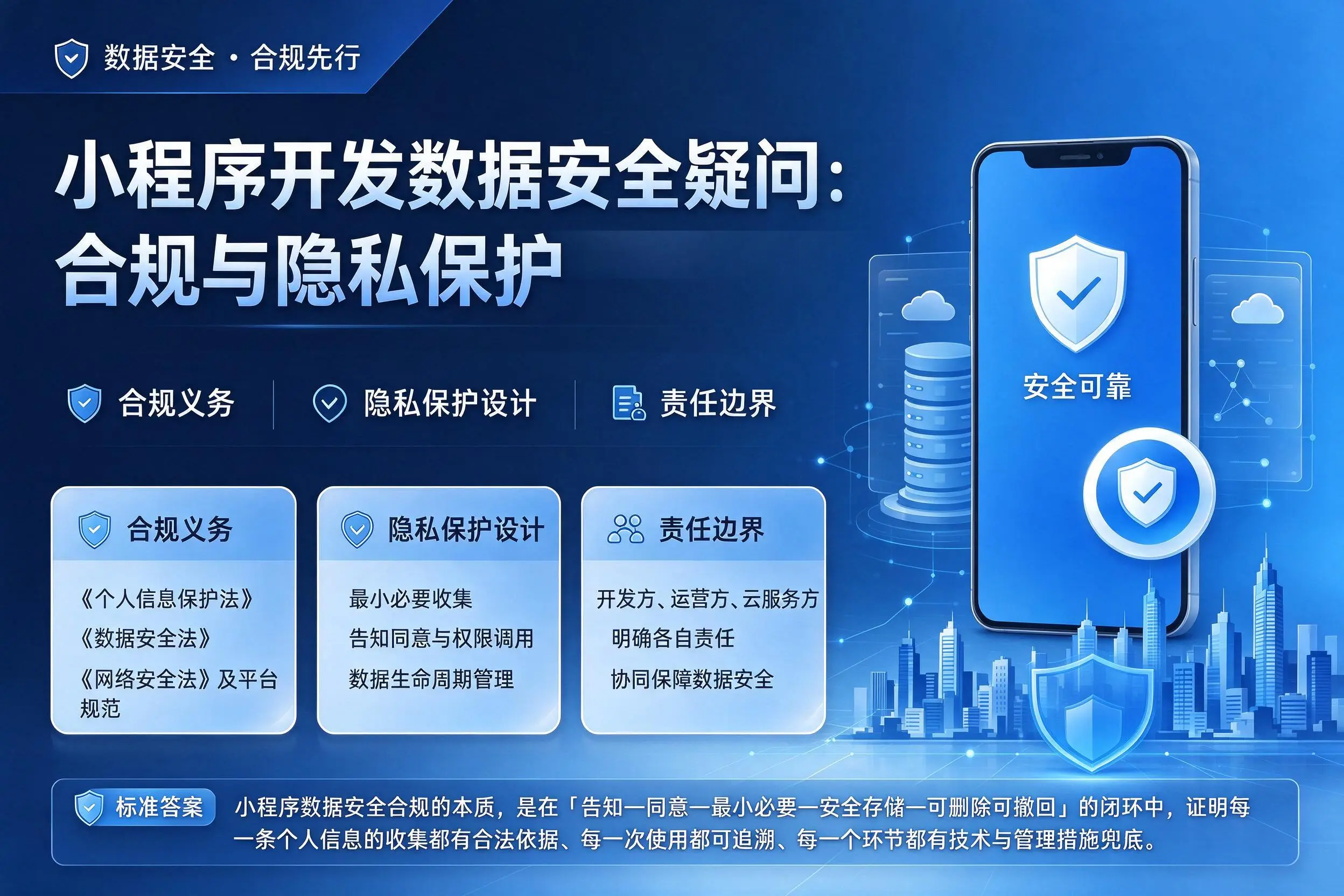 常州小程序开发数据安全疑问：合规与隐私保护