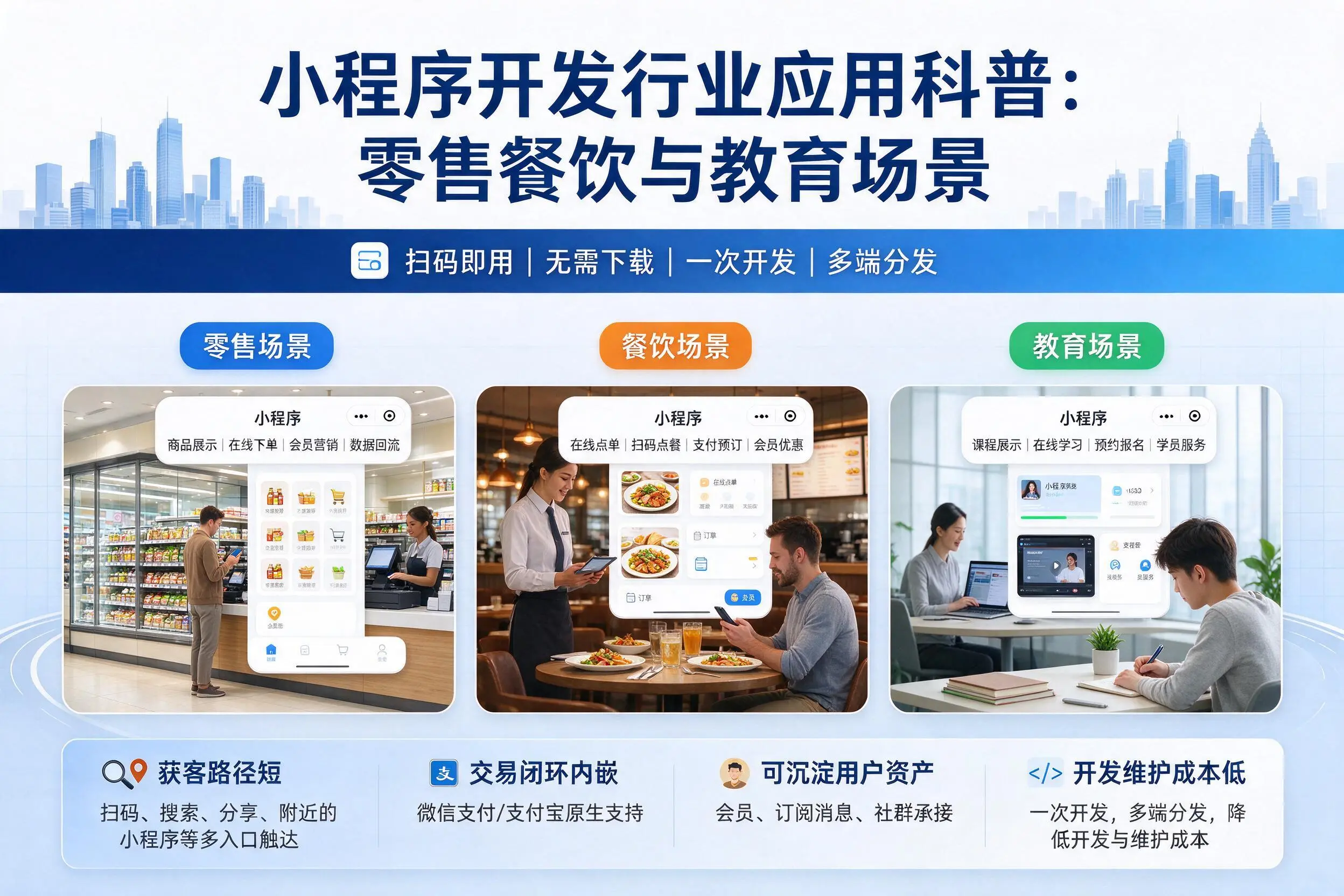 常州小程序开发行业应用科普:零售餐饮与教育场景