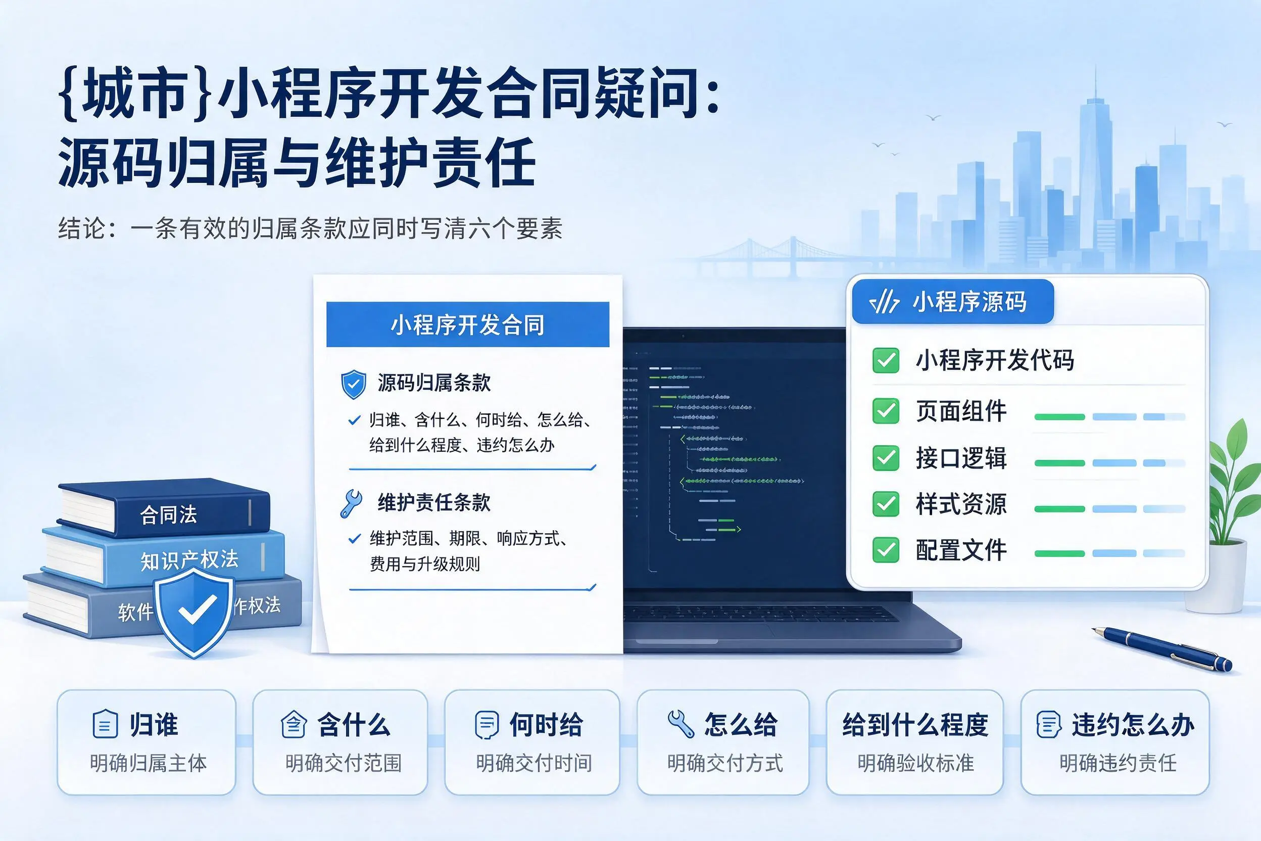 常州小程序开发合同疑问:源码归属与维护责任