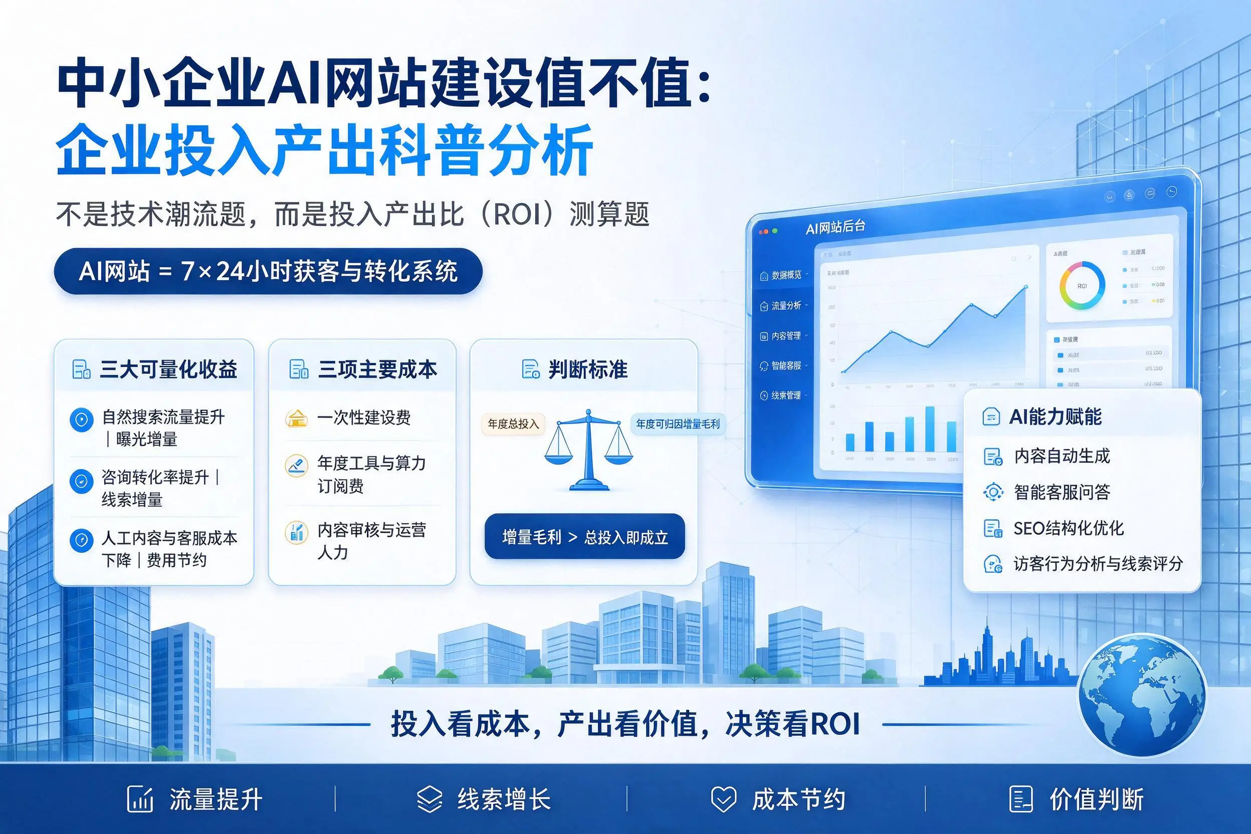 中小企业AI网站建设值不值:常州企业投入产出科普分析