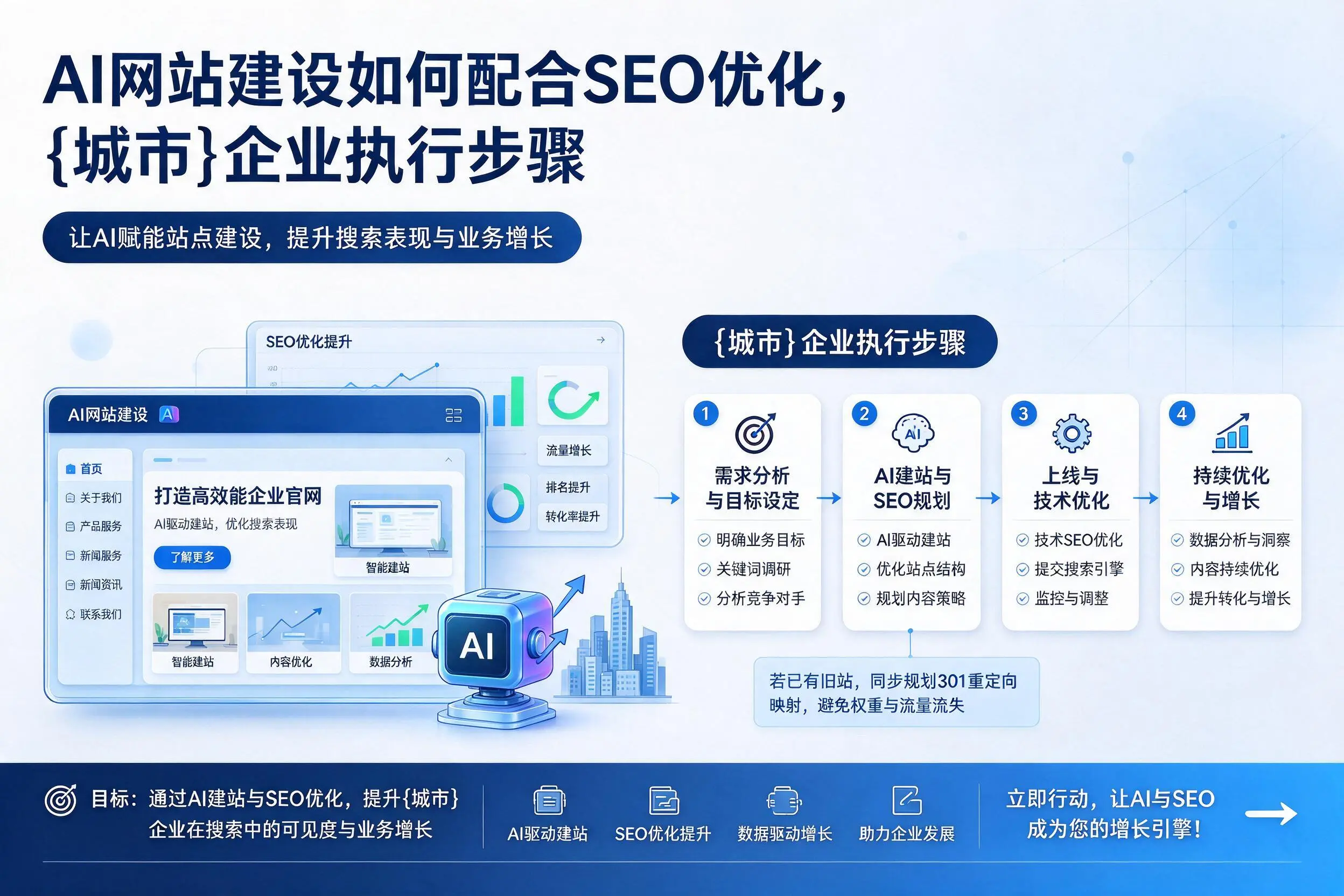 AI网站建设如何配合SEO优化,常州企业执行步骤