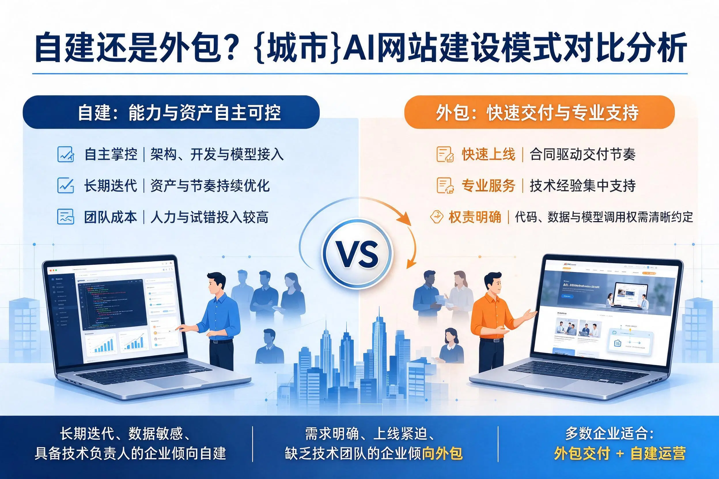 自建还是外包？常州AI网站建设模式对比分析