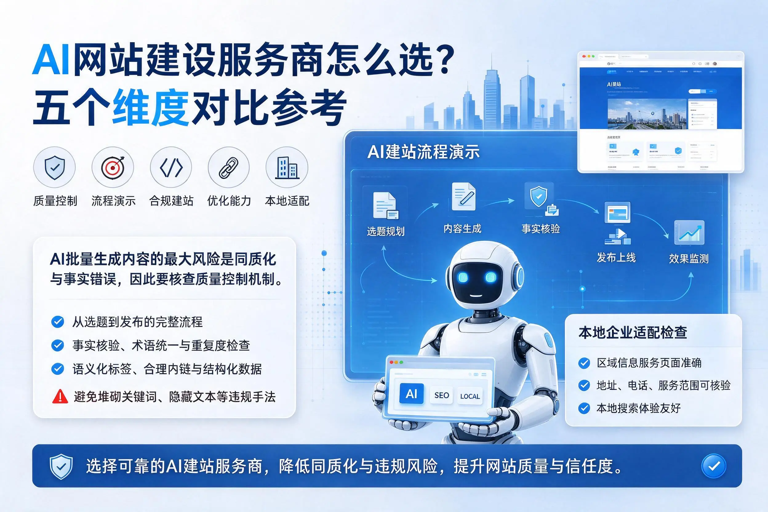 常州AI网站建设服务商怎么选？五个维度对比参考